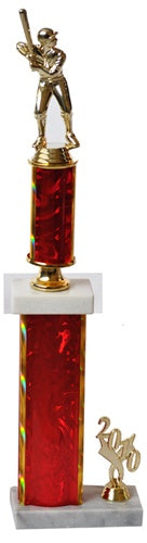 Single-Column 20" Two-Tier Trophy with Year