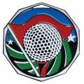 Decagon Colored Medal - Golf
