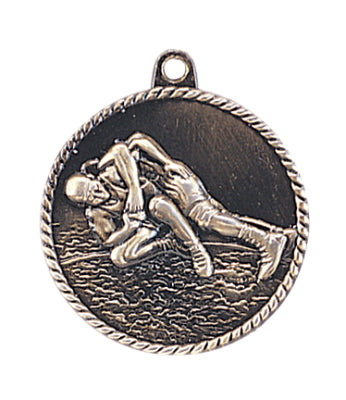 High Relief Medal - Wrestling Gold