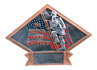 Diamond Resin Plate - Fireman, Large