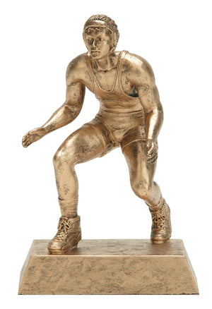 Resin Figures Trophy - Gold Wrestling Male