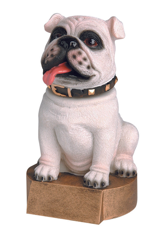 Mascot Bobble Heads - White Bulldog