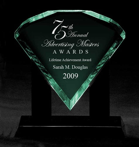 Diamond Acrylic Award - Jade Large