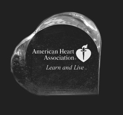 Heart Freestanding Acrylic Award  - Small Clear