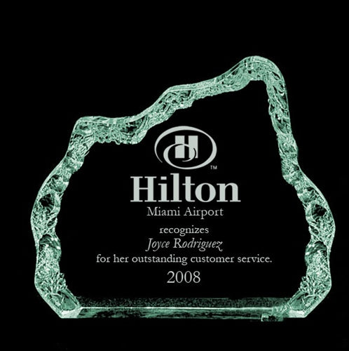 Iceberg Acrylic Award - Large Jade