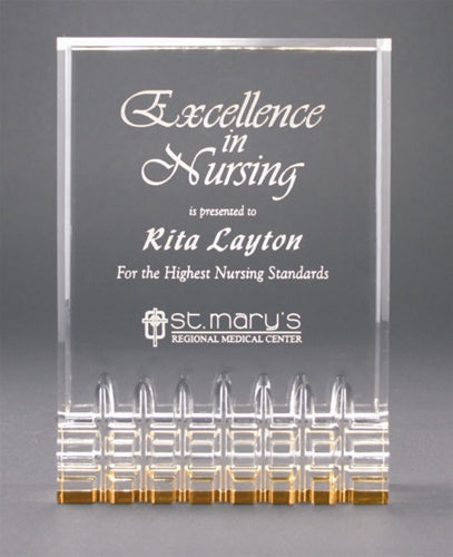 Mirage Acrylic Award - Large Gold