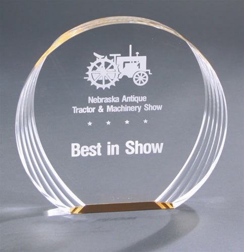 Round Acrylic Award - Gold