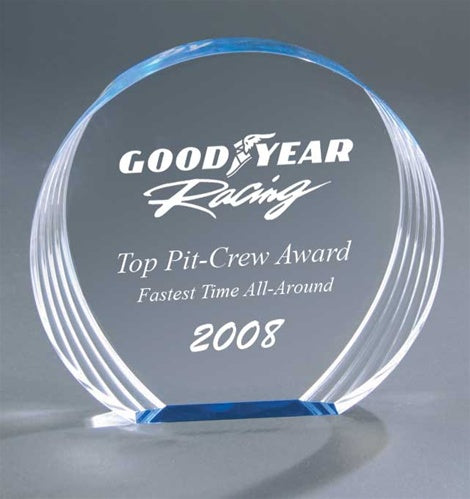 Round Acrylic Award - Large Blue