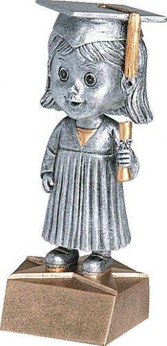 Graduate Girl Trophy - Bobblehead Award Figure