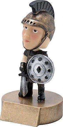 Trojan Spartan Mascot Trophy - Bobblehead Award