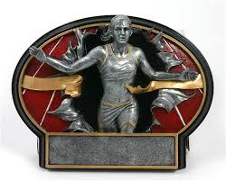 Female Track Trophy - Burst Thru Award Figure