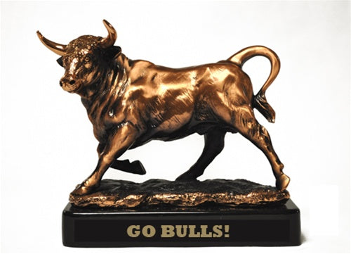 Bronze Bull Statue - 8"