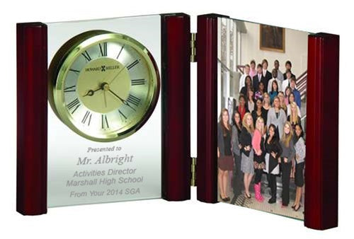 Glass Clock Frame- Rosewood