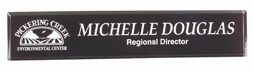 Black Acrylic Award Desk Name