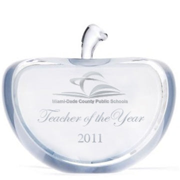 Flat-Cut Crystal Apple - Large