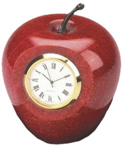 Marble Apple Clock Paperweight