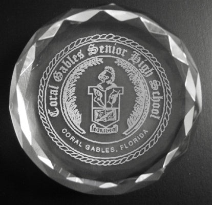 Diamond-Cut Crystal Paperweight