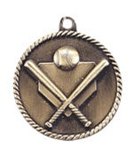 High Relief Medal - Baseball Gold