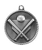 High Relief Medal - Baseball Silver
