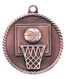 High Relief Medal - Basketball Bronze