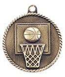 High Relief Medal - Basketball Gold