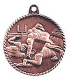 High Relief Medal - Football Bronze