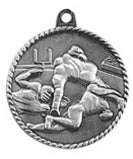 High Relief Medal - Football Silver