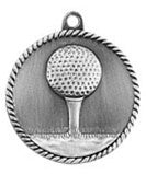 High Relief Medal - Golf Silver