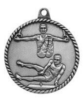 High Relief Medal - Gymnastics Silver Male