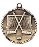 High Relief Medal - Hockey Gold