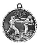 High Relief Medal - Karate Silver