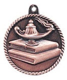 High Relief Medal - Lamp of Knowledge Bronze