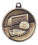 High Relief Medal - Soccer Gold