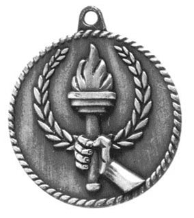 High Relief Medal - Torch Silver