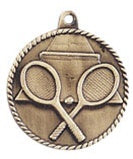 High Relief Medal - Tennis Gold