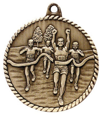 High Relief Medal - Cross Country Gold