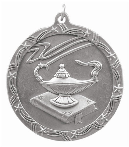 Shooting Star Medal - Lamp of Knowledge Silver
