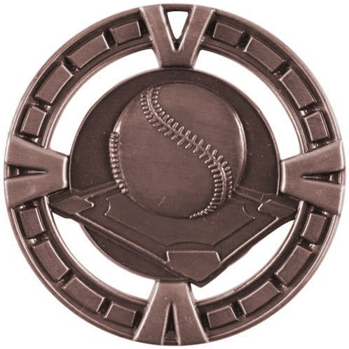 V-Line Medal - Bronze Baseball