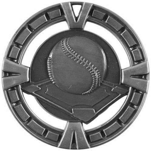 V-Line Medal - Silver Baseball