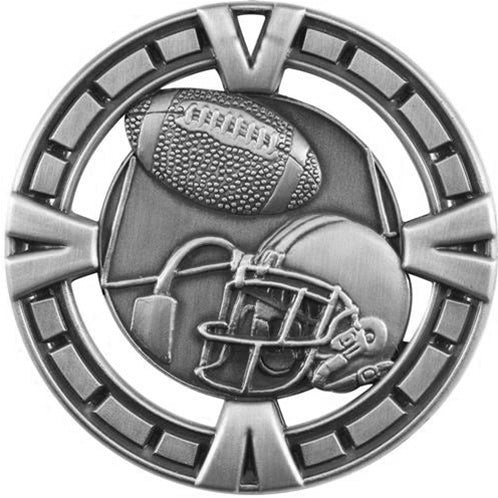 V-Line Medal - Silver Football