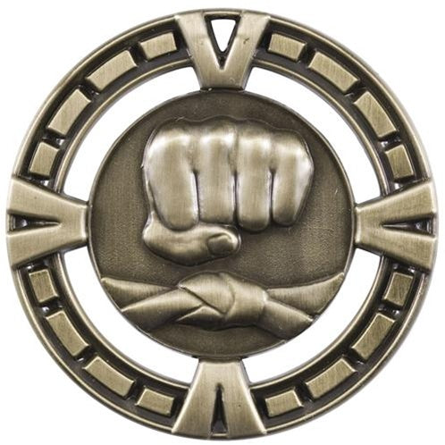 V-Line Medal - Gold Martial Arts