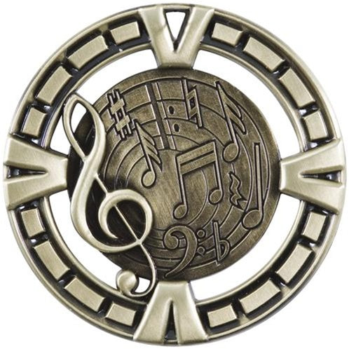 V-Line Medal - Gold Music
