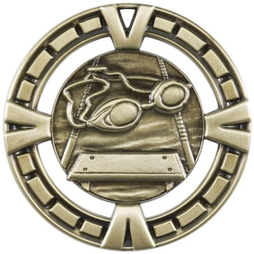 V-Line Medal - Gold Swimming