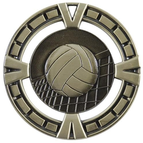 V-Line Medal - Gold Volleyball