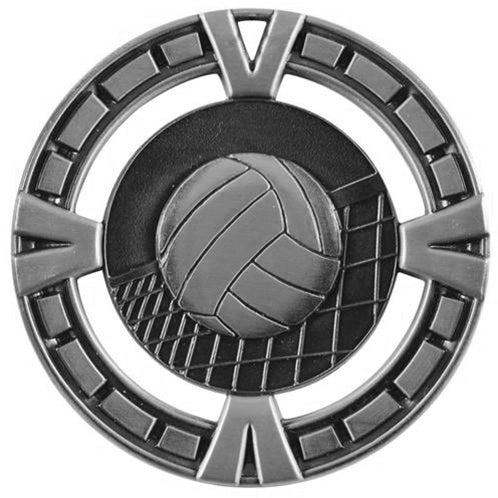 V-Line Medal - Silver Volleyball