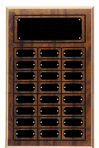 Cherry Finish 24-Plate Perpetual Plaque