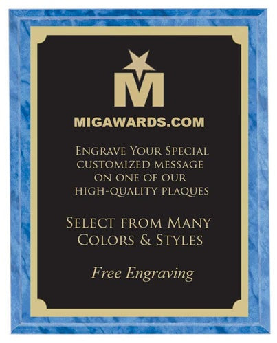 Designer Plaque Series Award - Blue 10x13