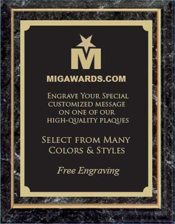 Designer Plaque Series Award - Black & Gold 10x13