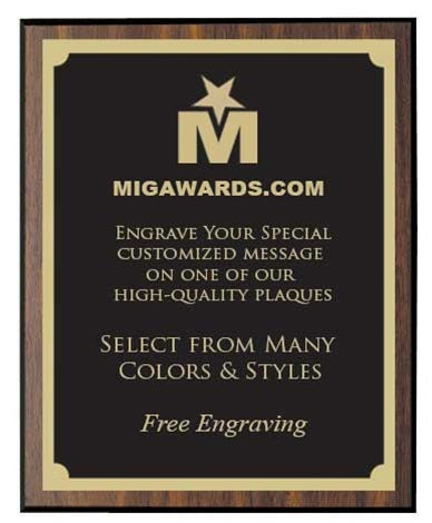 Designer Plaque Series Award - Walnut 10x13