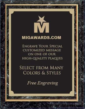 Designer Plaque Series Award - Black & Gold 12x15